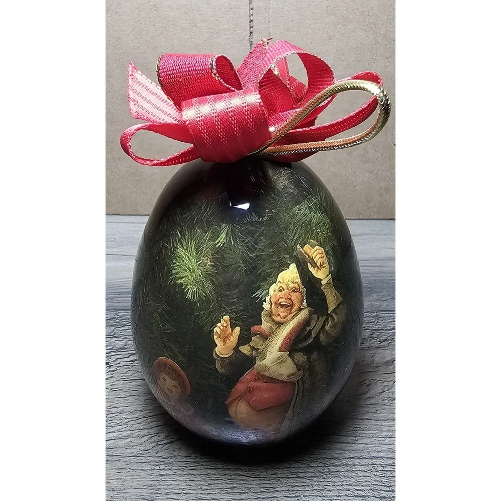 2 VTG Tomorrow Today 1987 Decoupage Ornaments Simpich & Christmas Carolers